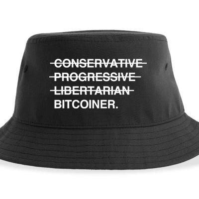 Conservative Progressive Libertarian Bitcoiner Sustainable Bucket Hat