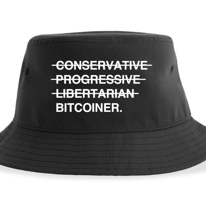 Conservative Progressive Libertarian Bitcoiner Sustainable Bucket Hat