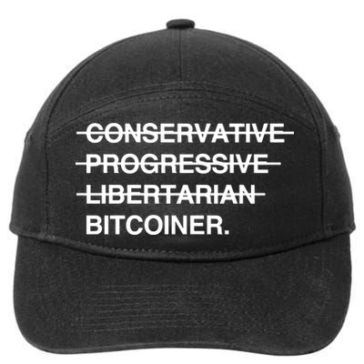 Conservative Progressive Libertarian Bitcoiner 7-Panel Snapback Hat