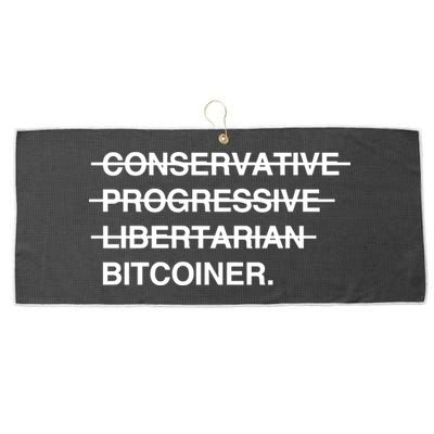 Conservative Progressive Libertarian Bitcoiner Large Microfiber Waffle Golf Towel