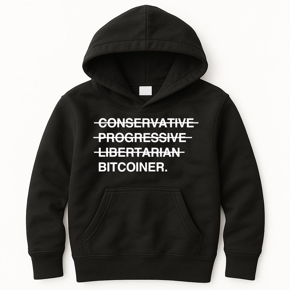 Conservative Progressive Libertarian Bitcoiner Kids Hoodie