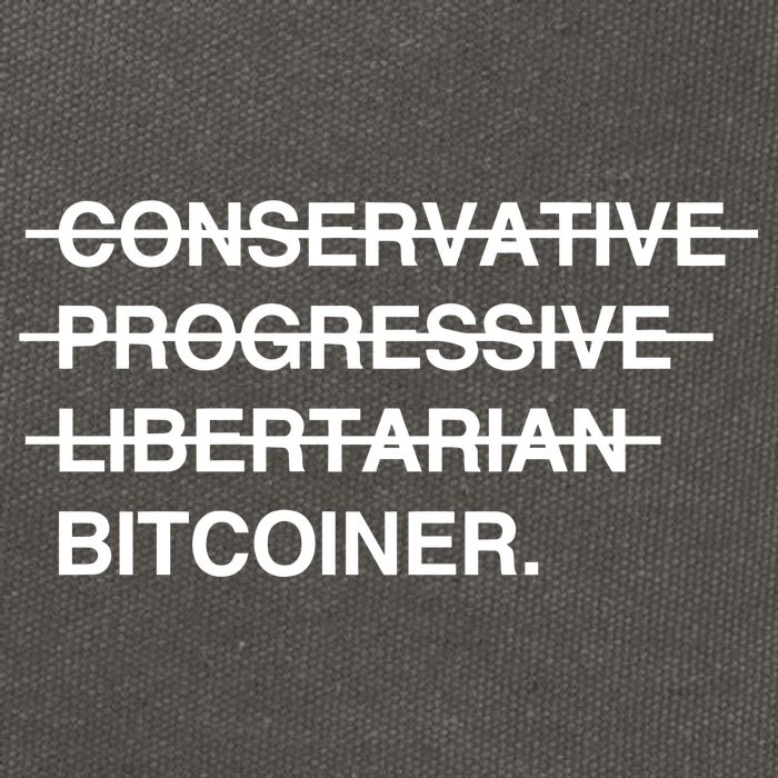 Conservative Progressive Libertarian Bitcoiner Cotton Canvas Backpack