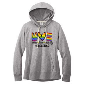 Caregiver Peace Love Equality Nursing Lover Gift Women's Fleece Hoodie