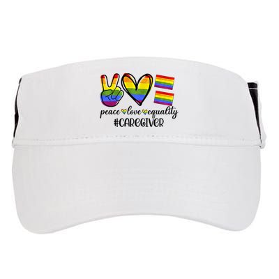 Caregiver Peace Love Equality Nursing Lover Gift Adult Drive Performance Visor