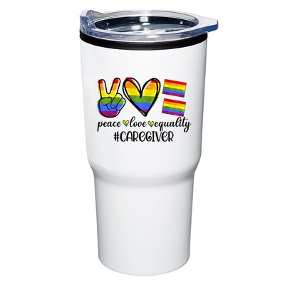 Caregiver Peace Love Equality Nursing Lover Gift Tumbler