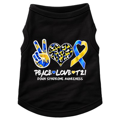 Cool Peace Love T21 Down Syndrome Awareness Support Doggie Tank