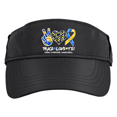 Cool Peace Love T21 Down Syndrome Awareness Support Adult Drive Performance Visor