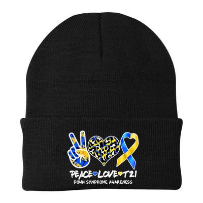 Cool Peace Love T21 Down Syndrome Awareness Support Beanie