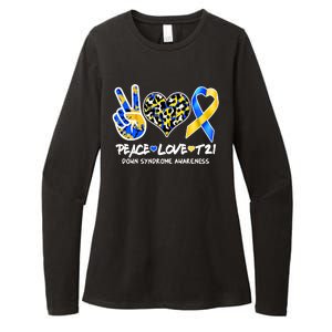 Cool Peace Love T21 Down Syndrome Awareness Support Womens CVC Long Sleeve Shirt