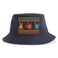 Classic Peace Love Rock Vintage Hoodie Concert Band Gift Sustainable Bucket Hat