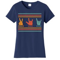 Classic Peace Love Rock Vintage Hoodie Concert Band Gift Women's T-Shirt