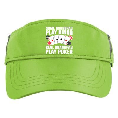 Cool Poker Lover Art For Grandpa Casino Card Gambling Adult Drive Performance Visor