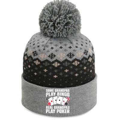 Cool Poker Lover Art For Grandpa Casino Card Gambling The Baniff Cuffed Pom Beanie