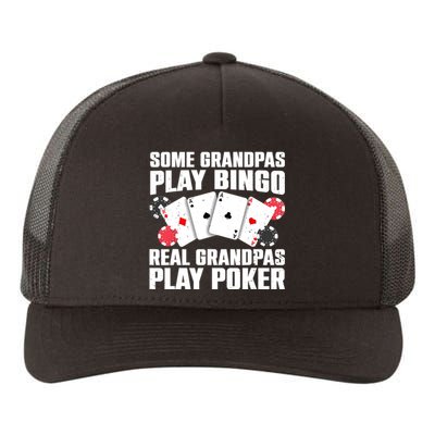 Cool Poker Lover Art For Grandpa Casino Card Gambling Yupoong Adult 5-Panel Trucker Hat