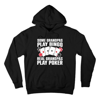 Cool Poker Lover Art For Grandpa Casino Card Gambling Hoodie