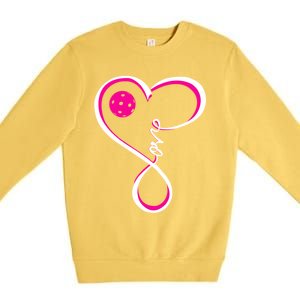 Cute Pickleball Ladies I Love Pickleball Gift Premium Crewneck Sweatshirt