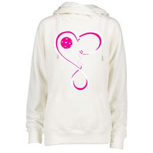 Cute Pickleball Ladies I Love Pickleball Gift Womens Funnel Neck Pullover Hood