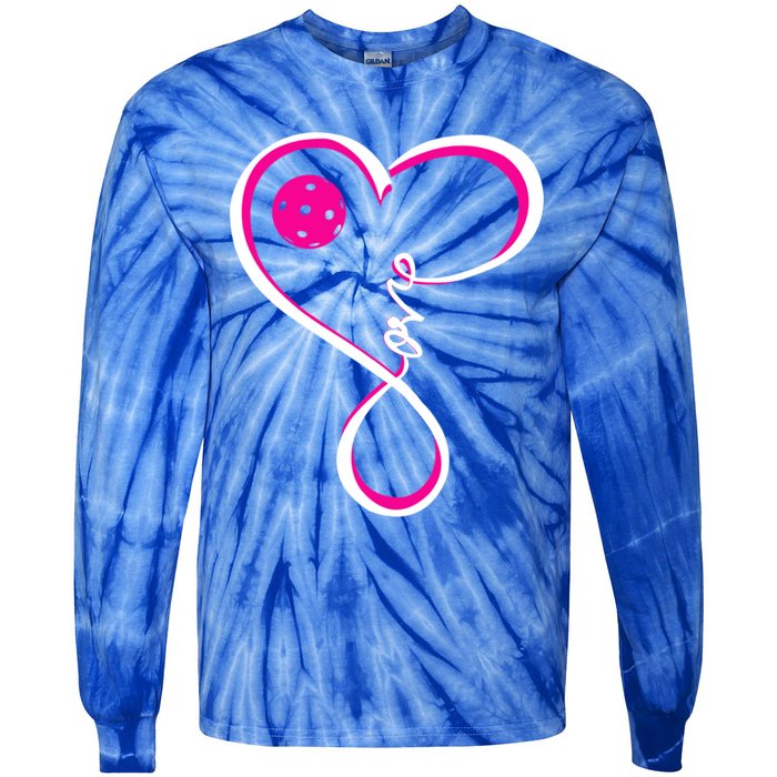 Cute Pickleball Ladies I Love Pickleball Gift Tie-Dye Long Sleeve Shirt