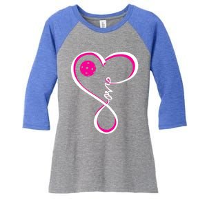 Cute Pickleball Ladies I Love Pickleball Gift Women's Tri-Blend 3/4-Sleeve Raglan Shirt