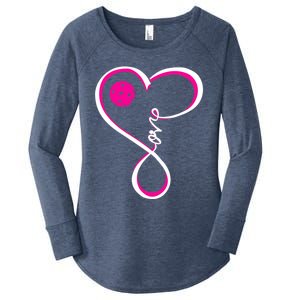 Cute Pickleball Ladies I Love Pickleball Gift Women's Perfect Tri Tunic Long Sleeve Shirt