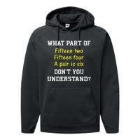 Cribbage Player Lover Joke Card Game Cribbage Performance Fleece Hoodie