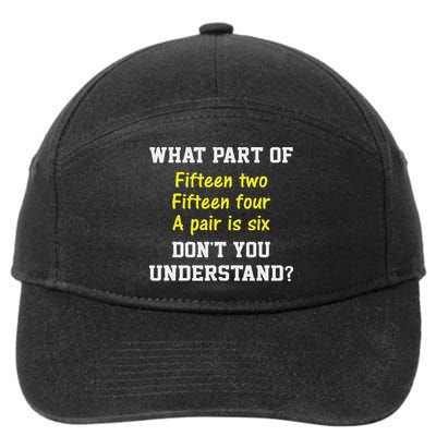 Cribbage Player Lover Joke Card Game Cribbage 7-Panel Snapback Hat