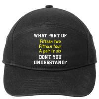 Cribbage Player Lover Joke Card Game Cribbage 7-Panel Snapback Hat