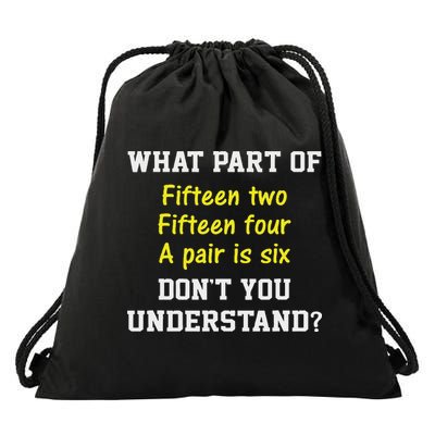 Cribbage Player Lover Joke Card Game Cribbage Drawstring Bag