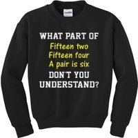 Cribbage Player Lover Joke Card Game Cribbage Kids Sweatshirt