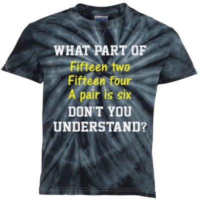 Cribbage Player Lover Joke Card Game Cribbage Kids Tie-Dye T-Shirt