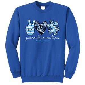 Cute Peace Love Autism Awareness Asd Teacher Cute Gift Sweatshirt