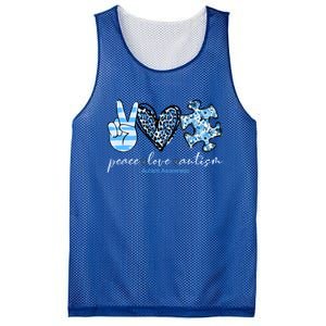 Cute Peace Love Autism Awareness Asd Teacher Cute Gift Mesh Reversible Basketball Jersey Tank