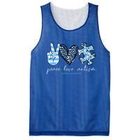 Cute Peace Love Autism Awareness Asd Teacher Cute Gift Mesh Reversible Basketball Jersey Tank