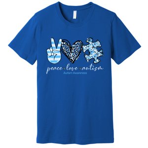 Cute Peace Love Autism Awareness Asd Teacher Cute Gift Premium T-Shirt