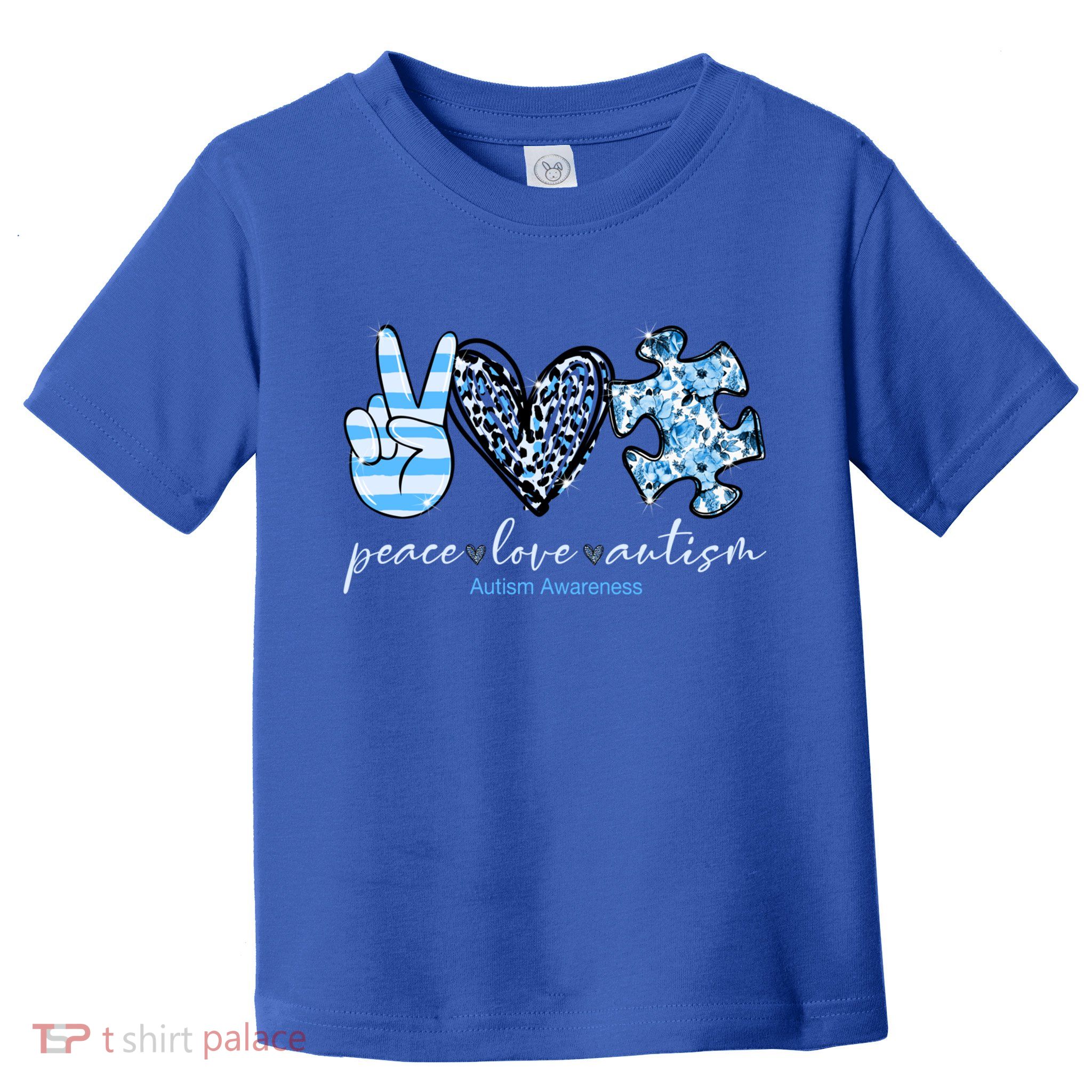 Cute Peace Love Autism Awareness Asd Teacher Cute Gift Toddler T-Shirt