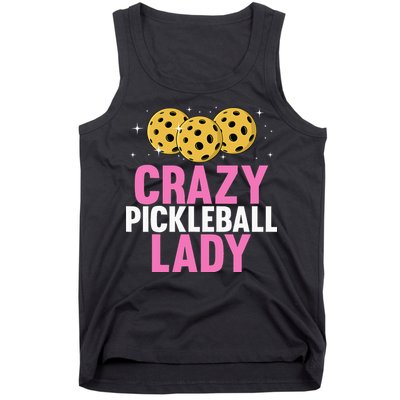 Crazy Pickleball Lady Funny Pickleball Gifts for  Tank Top