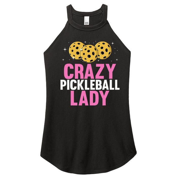 Crazy Pickleball Lady Funny Pickleball Gifts for  Women’s Perfect Tri Rocker Tank