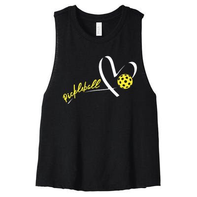 Cute Pickleball Lovers Funny Pickleball Players Gifts Women's Racerback Cropped Tank