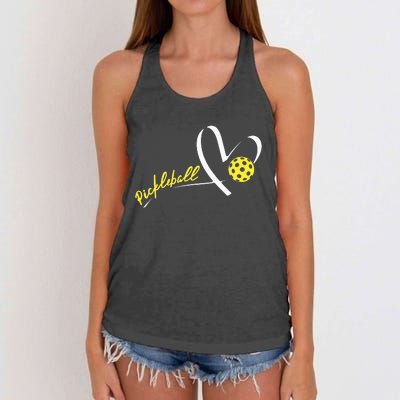 Cute Pickleball Lovers Funny Pickleball Players Gifts Women's Knotted Racerback Tank