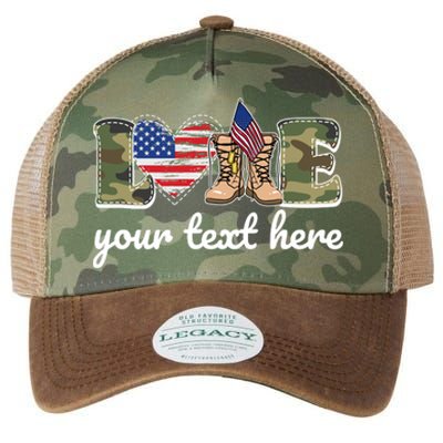 Custom Personalized Love Military Legacy Tie Dye Trucker Hat