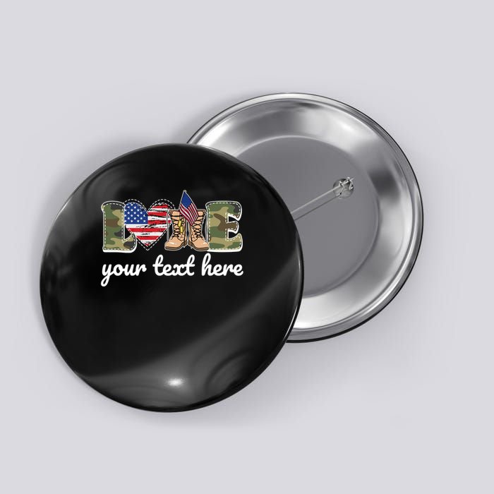 Custom Personalized Love Military Button
