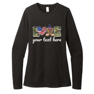 Custom Personalized Love Military Womens CVC Long Sleeve Shirt