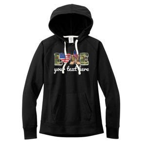 Custom Personalized Love Military Women's Fleece Hoodie