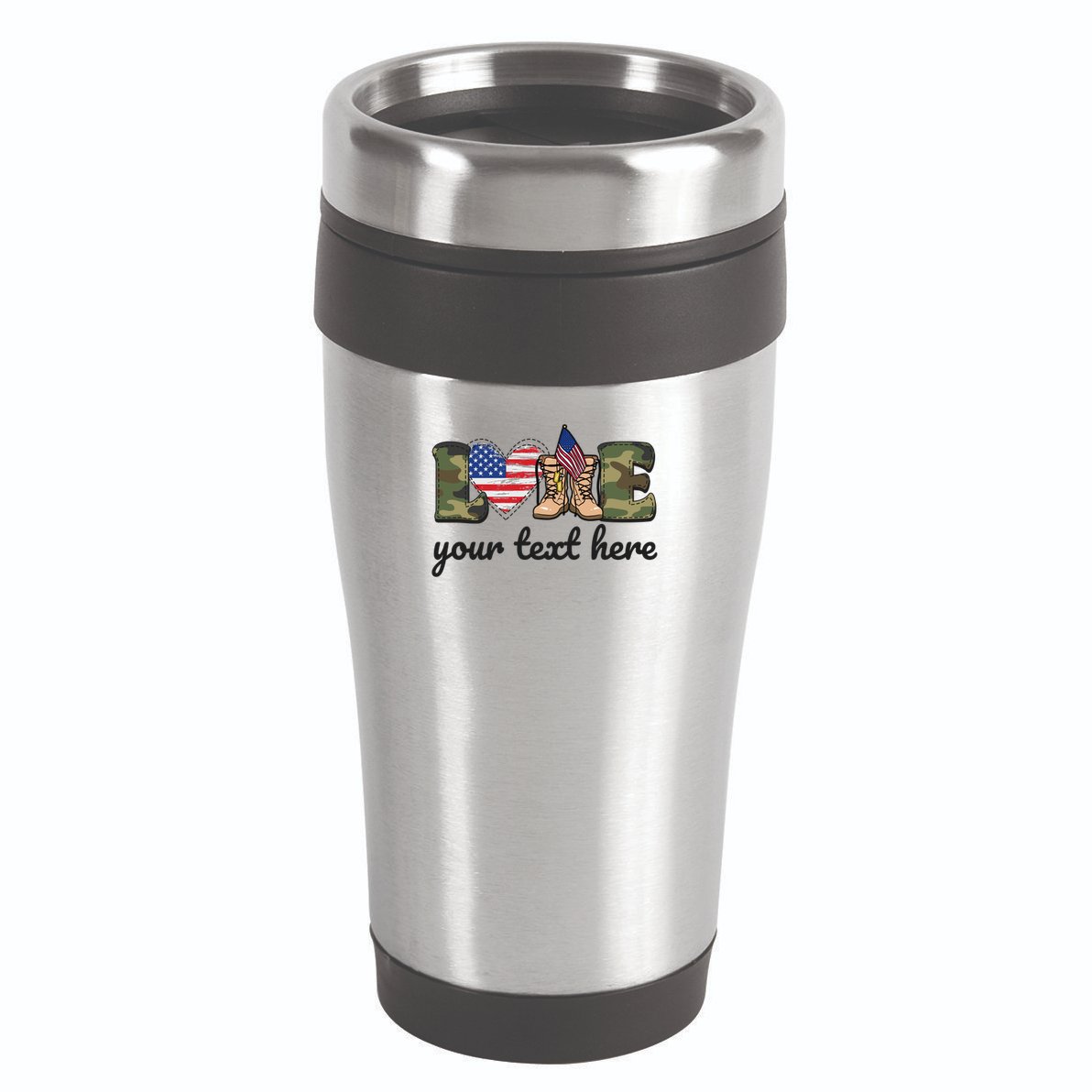 Custom Personalized Love Military 16oz Travel Tumbler