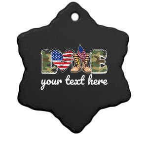 Custom Personalized Love Military Ceramic Star Ornament