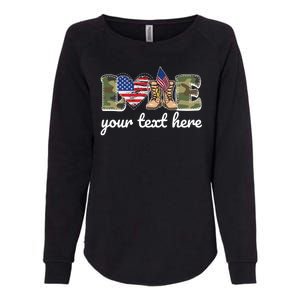 Custom Personalized Love Military Womens California Wash Sweatshirt