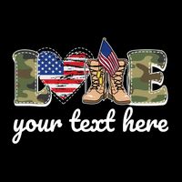 Custom Personalized Love Military Baby Bodysuit