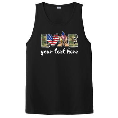 Custom Personalized Love Military PosiCharge Competitor Tank