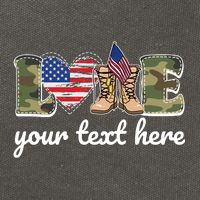 Custom Personalized Love Military Cotton Canvas Backpack