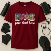 Custom Personalized Love Military Cooling Performance Crew T-Shirt
